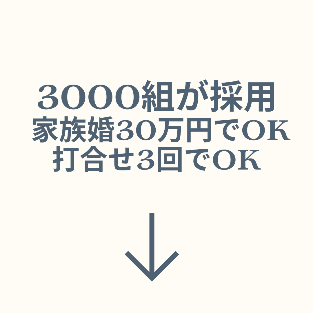 3000組が採用